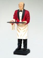 fibreglass waiter statues